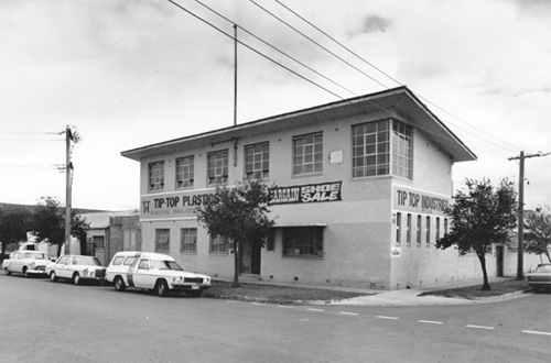 Photograph of Tip Top Plastics factory at the time of shoe manufacturing, early 70’s